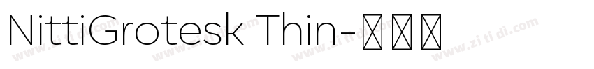 NittiGrotesk Thin字体转换